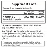 Vitamin B12 (Methylcobalamin) 2000 mcg