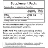 Purified MSM 2000mg