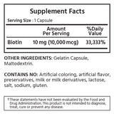 Biotin 10000 mcg (10 mg) (Super Size)