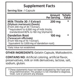 Milk Thistle 200mg (Silymarin 160mg with Dandelion)