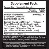 Phosphatidyl Serine 500mg + Ginkgo Biloba