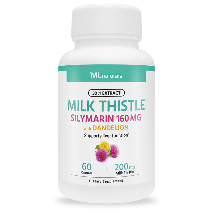Milk Thistle 200mg (Silymarin 160mg with Dandelion)